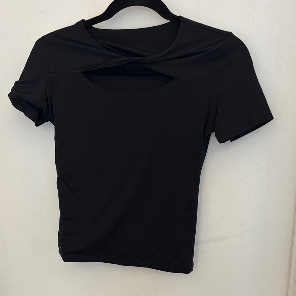 Chic Black Short Sleeve Women's Top
